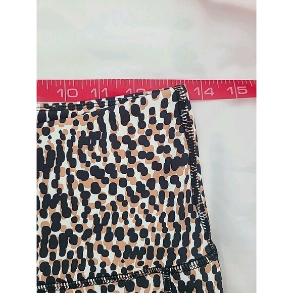 NWOT Move Theology Black Tan Cream Animal Print 25" Full Length Leggings L - Picture 8 of 8
